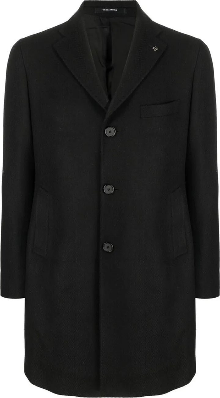 Single-Breasted Wool Coat