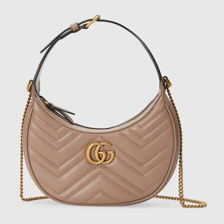 GG Marmont half-moon-shaped mini bag