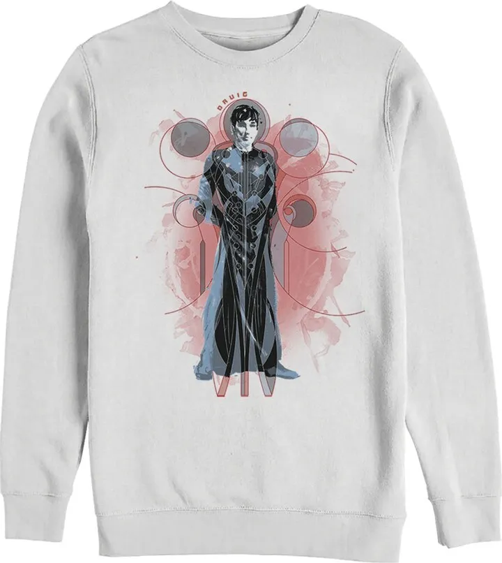 Men's Marvel Eternals Druig Sketch Sweatshirt - White - X Large
