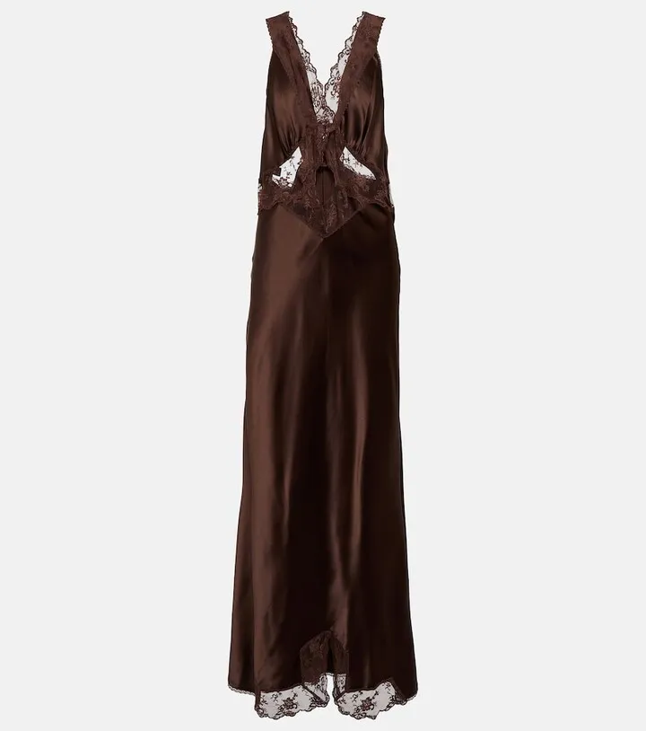 Aries silk maxi dress
