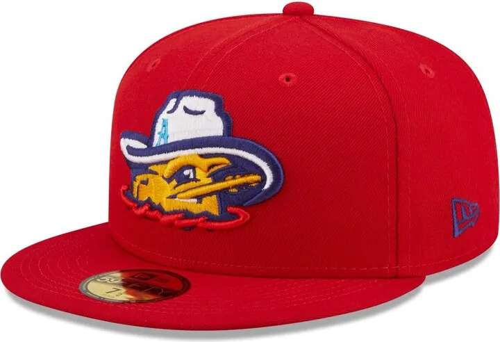 Men's New Era Red Amarillo Sod Poodles Authentic Collection 59Fifty Fitted Hat