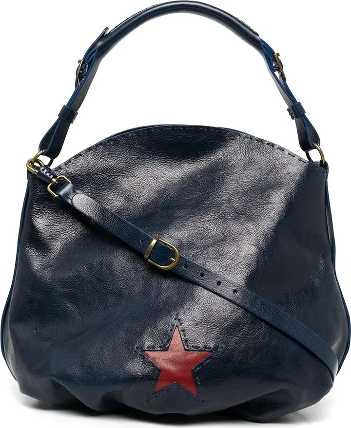 Leather Star-Detail Shoulder Bag