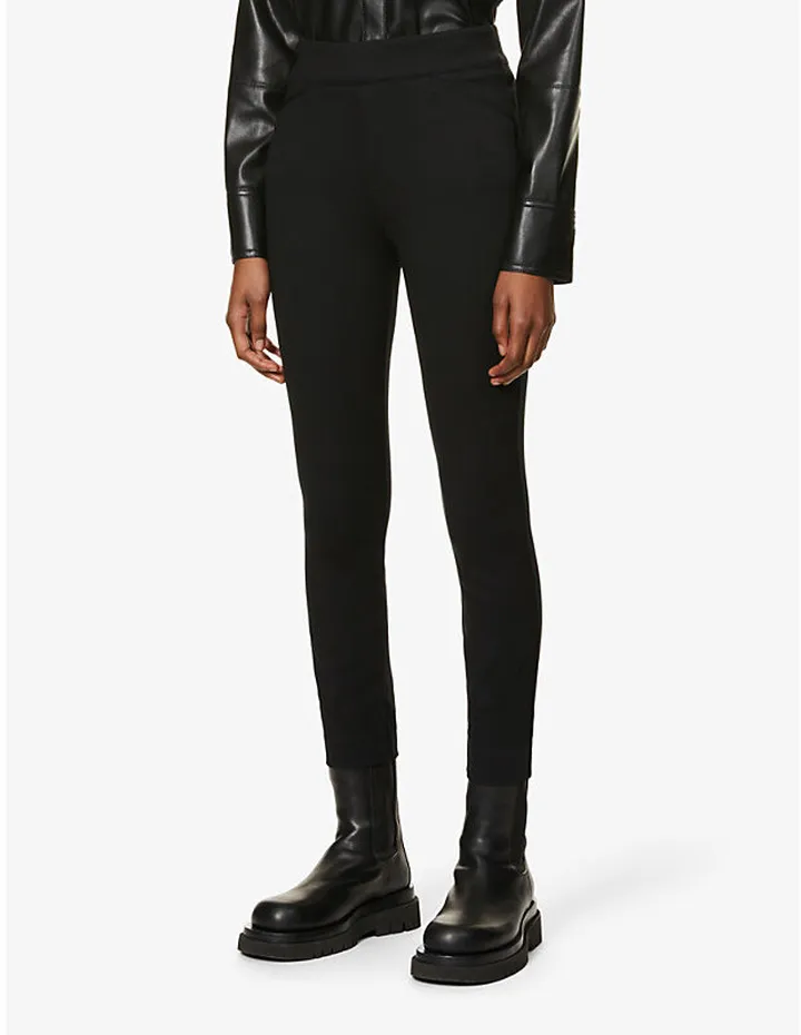 Womens Black The Perfect Black Pant High-rise Rayon-blend Leggings