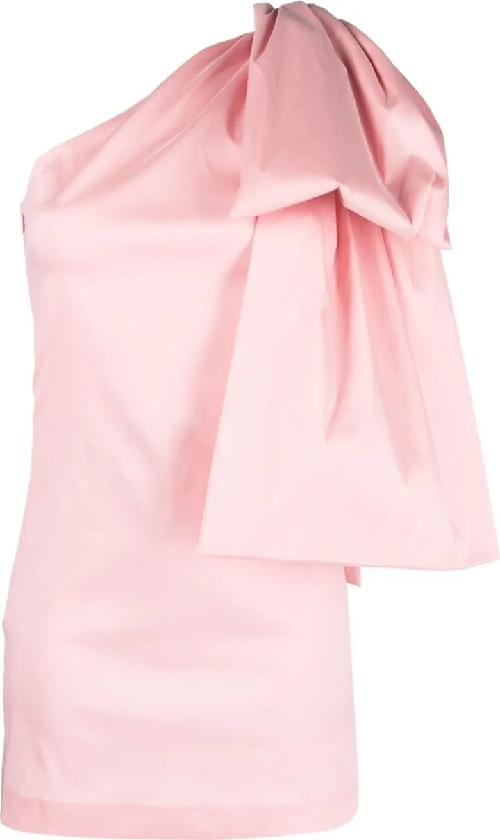 Pink Josselin Bow-Embellished Minidress