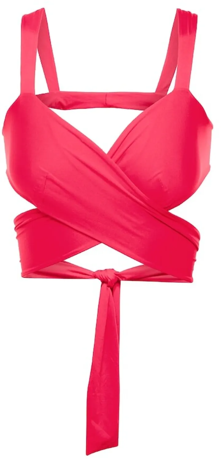 Wrap-tie bikini top