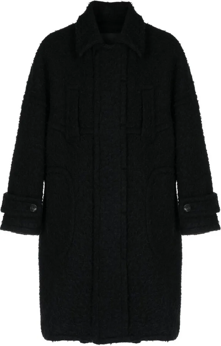 Heavy Bouclé single-breasted coat