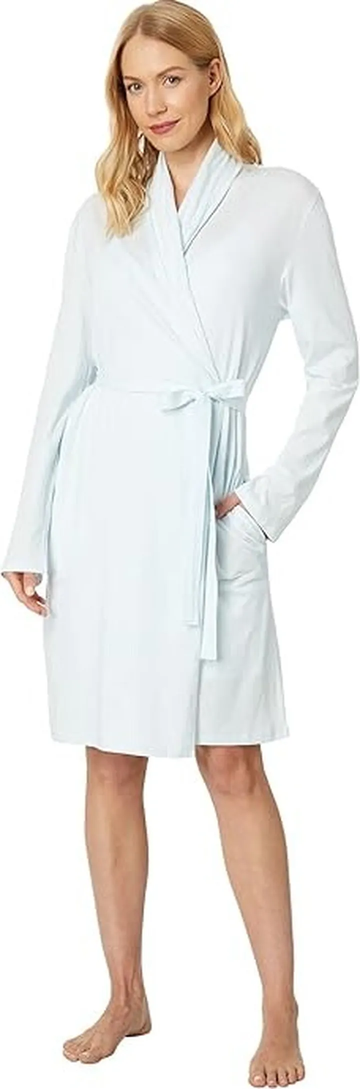 Skin Organic Cotton Coleen Robe (Blue Mist) Women's Pajama