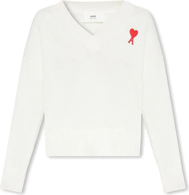 AMI V-Neck Knitted Jumper