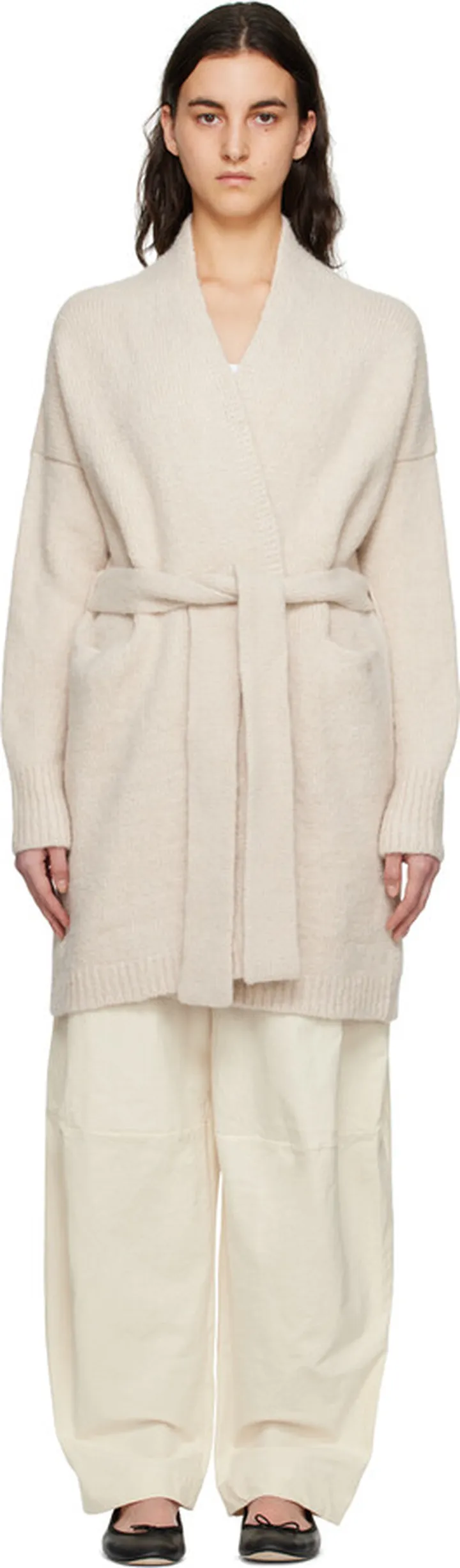 Lauren Manoogian Beige Grandpa Cardigan