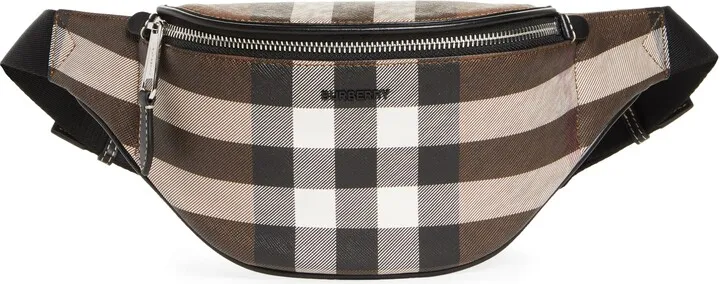 Mini Cason Check E-Canvas Belt Bag