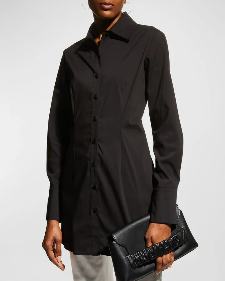 Kaylynn Easy Button-Front Tunic Shirt