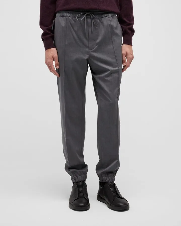 Men's Single Pleat High-Performance Joggers
