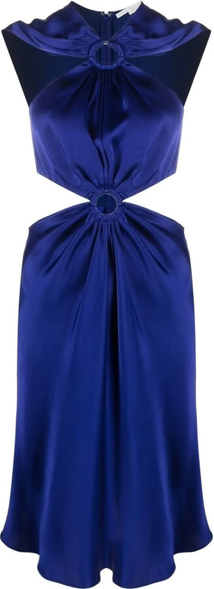 Cut-Out Satin Midi Dress