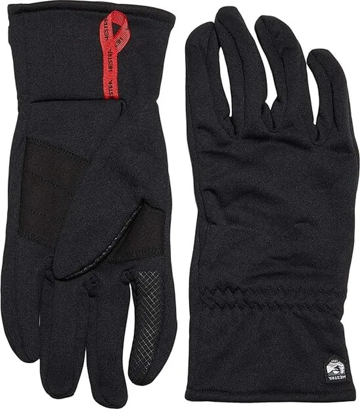 Hestra Touch Point Fleece Liner Five Finger (Black) Ski Gloves