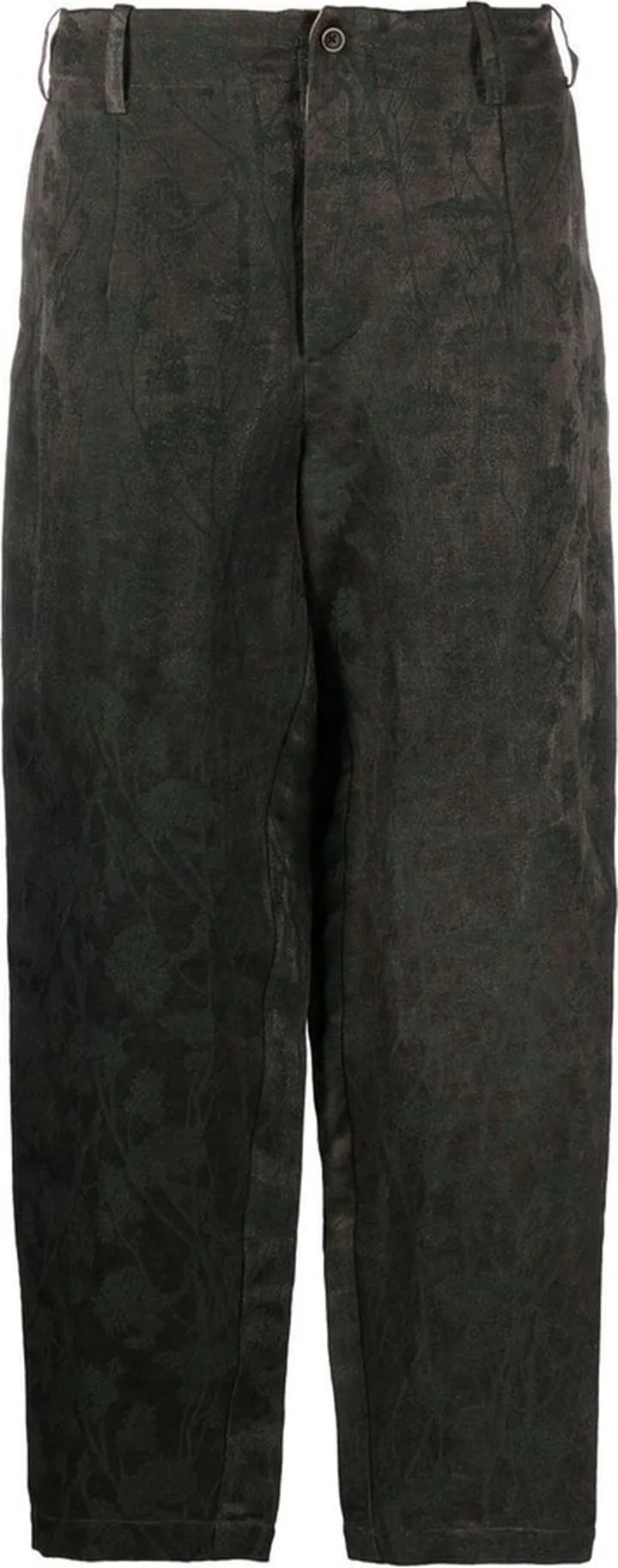 Jacquard-Print Cropped Trousers