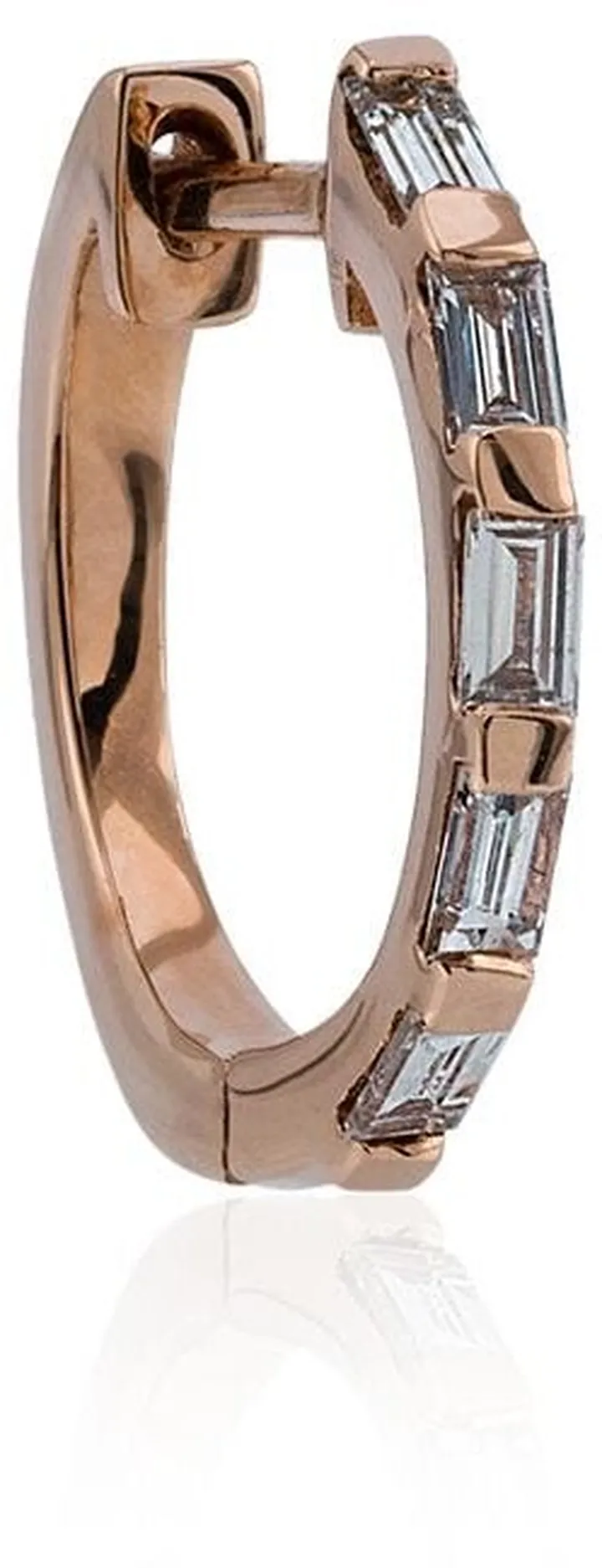 Rose Gold mini baguette diamond earrings