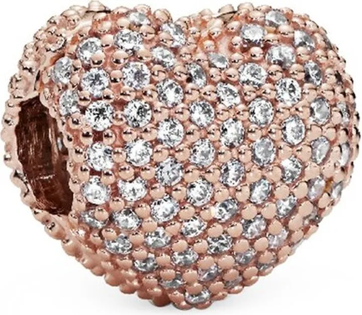 Pandora Moments 14K Rose Gold Plated Cz Charm