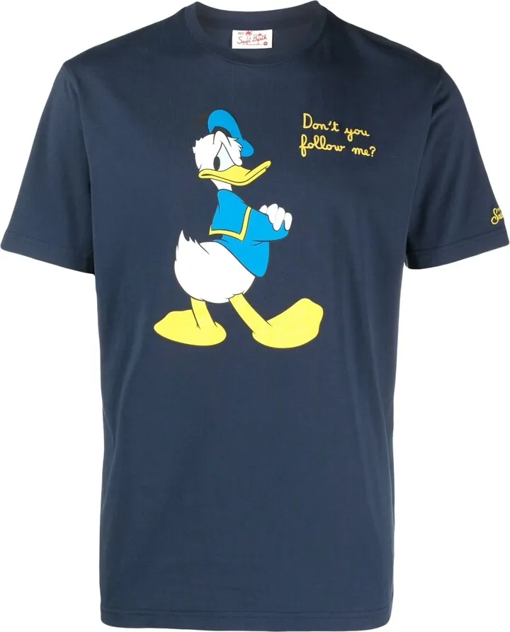 cartoon-print cotton T-shirt