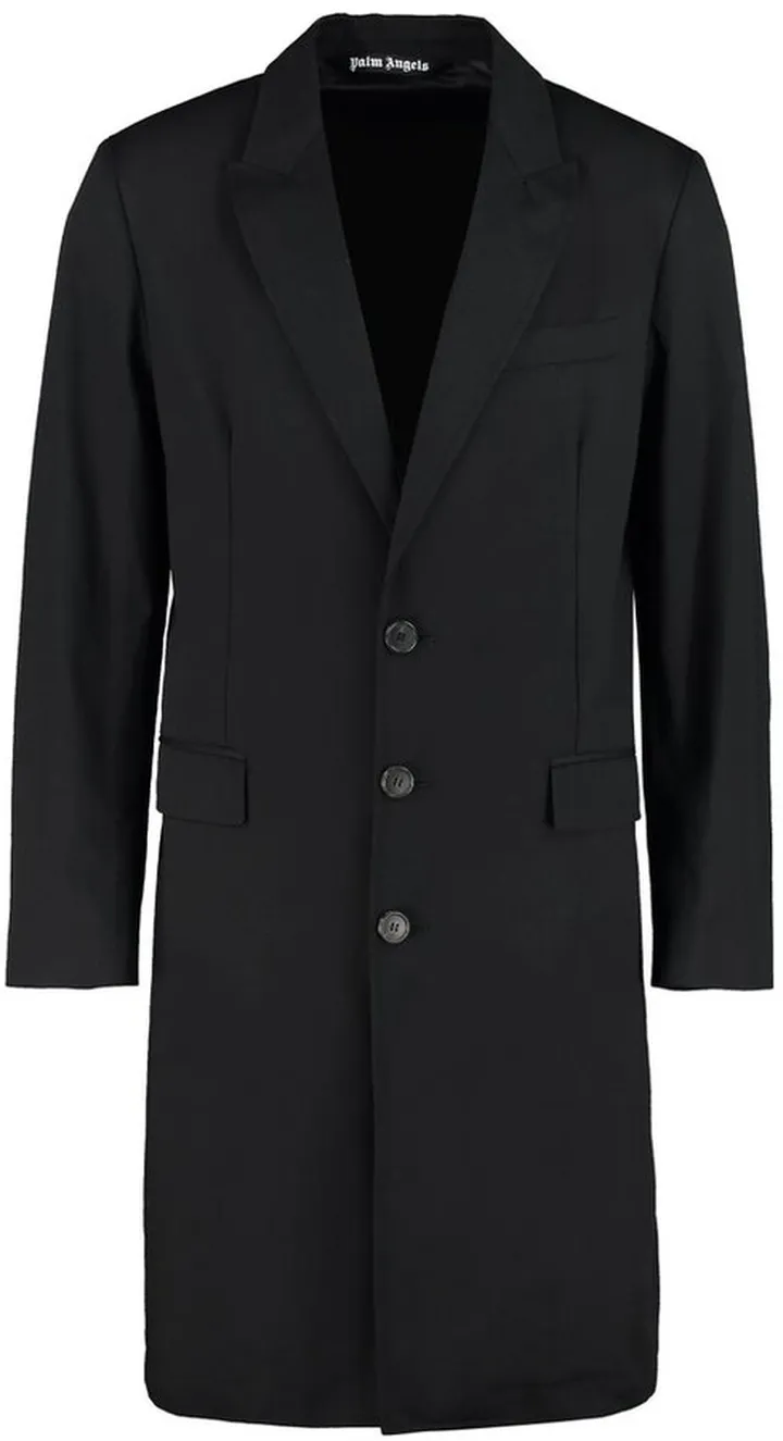 Palm Angels Logo Printed Tailored Coat
