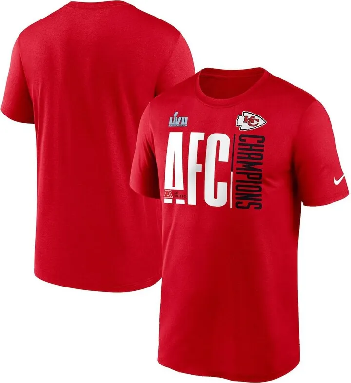 Men's Nike Red Kansas City Chiefs 2022 Afc Champions Iconic T-shirt