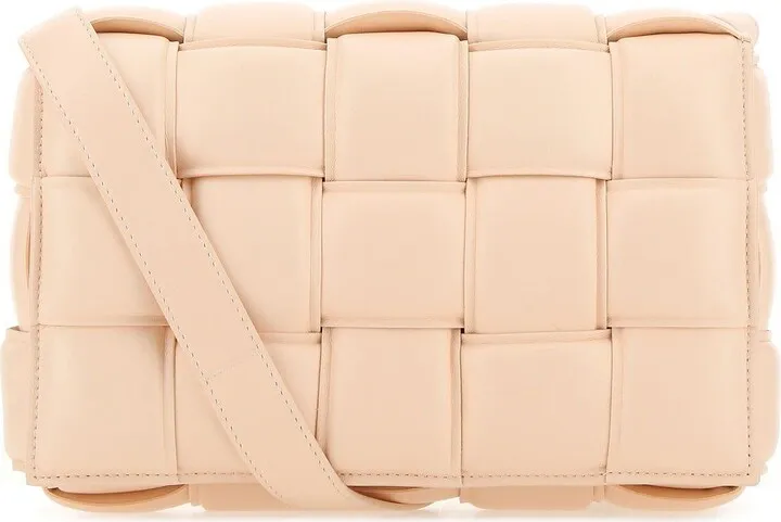 Crossbody Bag Realized In Lamb Nappa Leather Characterized By Iconic Intrecciato Motif On The Entire Surface.