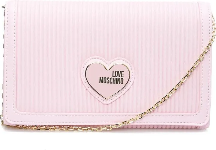 Love Moschino Logo-Patch Chain-Linked Satchel Bag