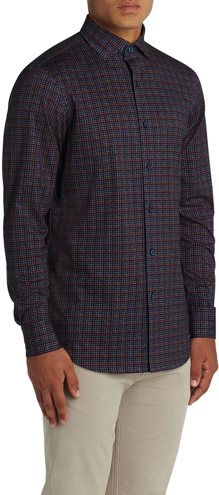 Men's Stretch Cotton Long-Sleeve Shirt