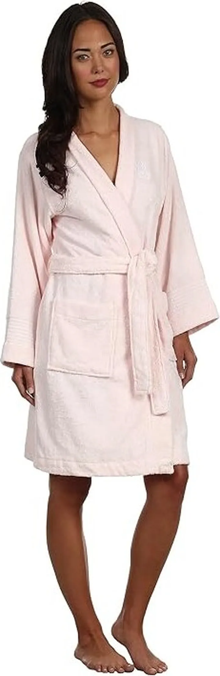 LAUREN Ralph Lauren Greenwich Woven Terry Robe (Chiffon Pink) Women's Robe
