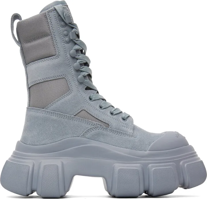 Alexander Wang Gray Storm Combat Boots
