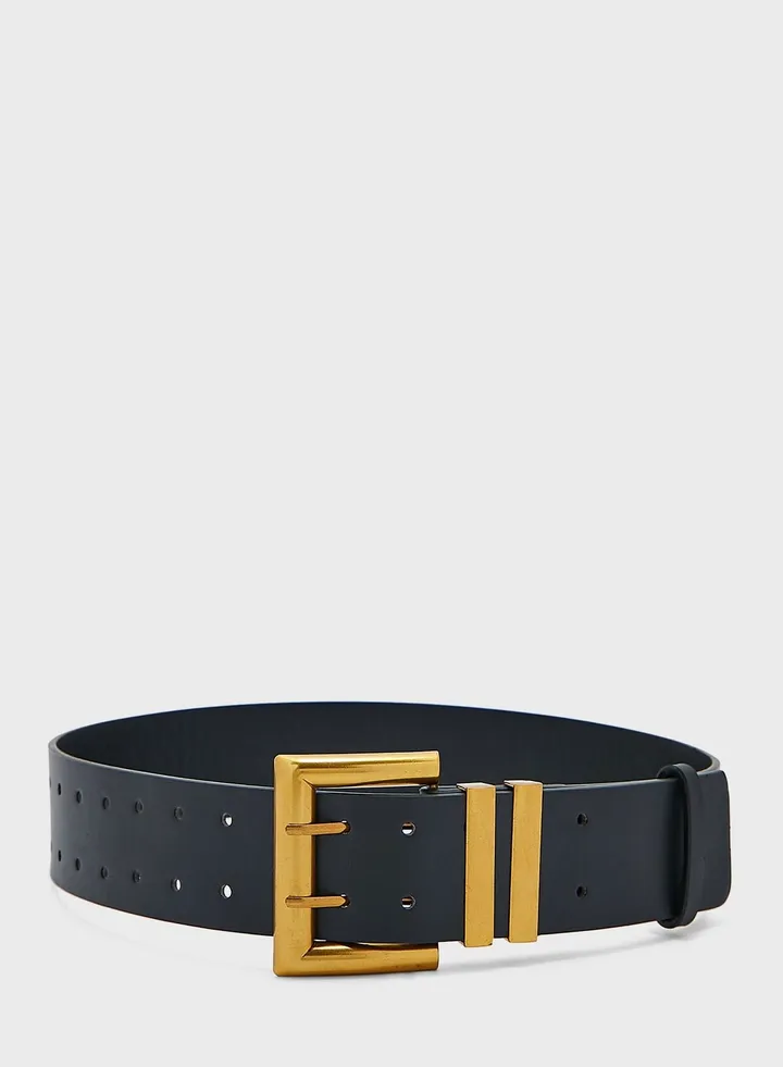 Copper Buckle Wide Belt