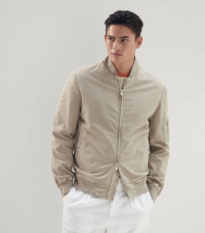 Brunello Cucinelli Cotton Bomber Jacket