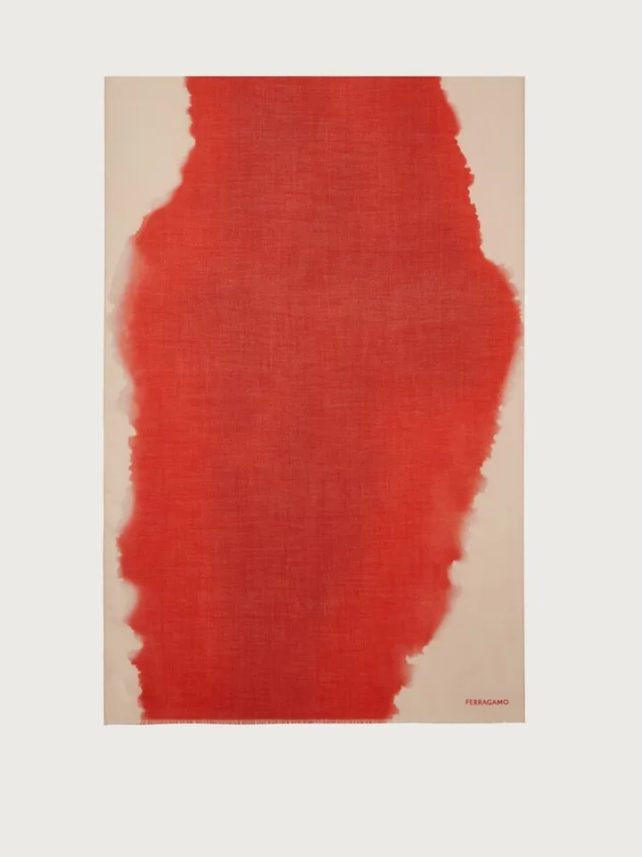 Ferragamo Women Ombre print stole Red
