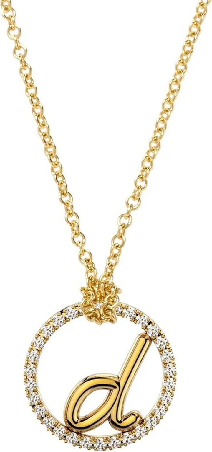 18kt yellow gold Love Letter diamond necklace