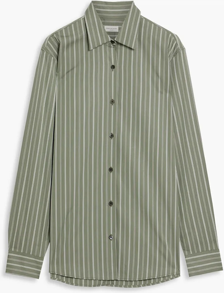 Striped cotton-poplin shirt