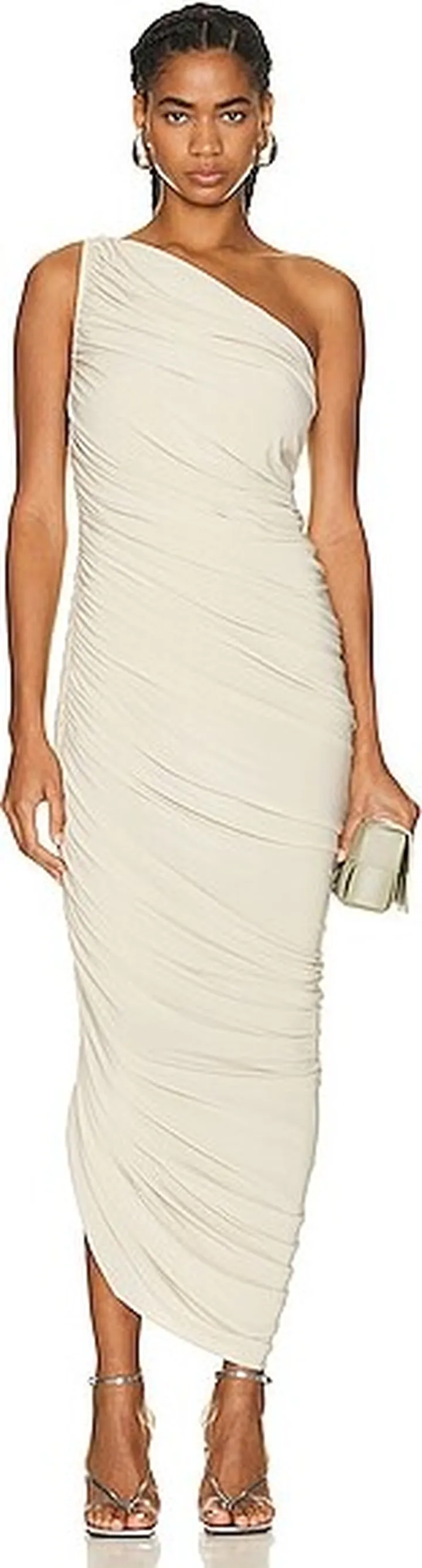 Norma Kamali Diana Gown in Beige