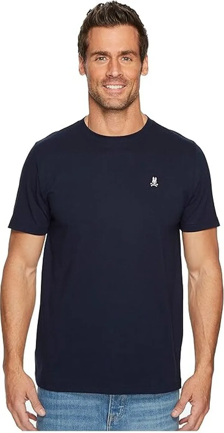 Psycho Bunny Crew Neck T-Shirt (Navy) Men's T Shirt
