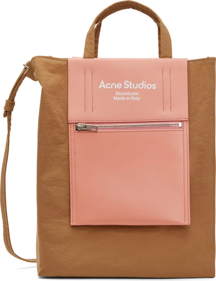 Acne Studios Brown & Pink Papery Tote