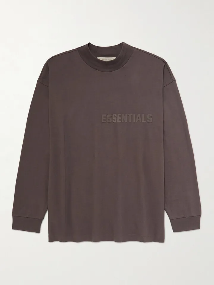 Logo-Appliquéd Cotton-Jersey Mock-Neck T-Shirt