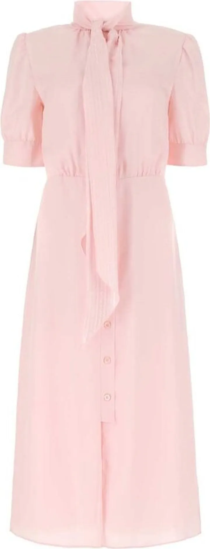 Prada Bow Tie Detailed Midi Dress