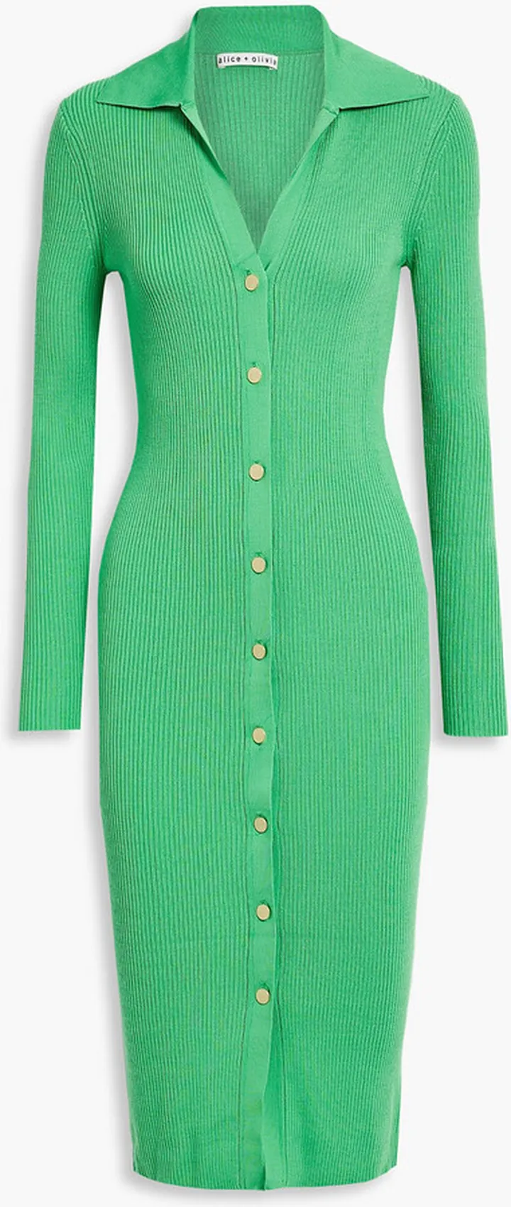 Alcina ribbed wool-blend dress
