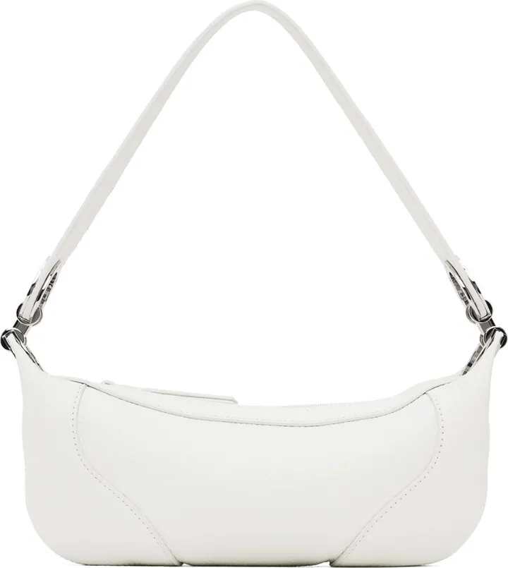 BY FAR White Mini Amira Shoulder Bag