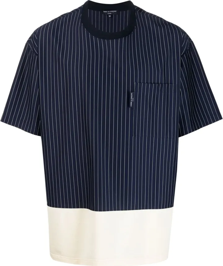 stripe-print oversized T-shirt