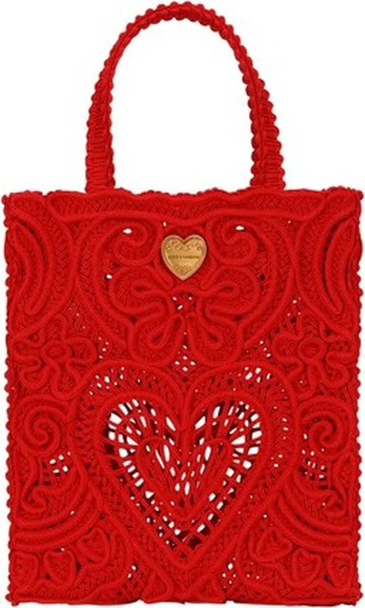 Small cordonetto lace shopper