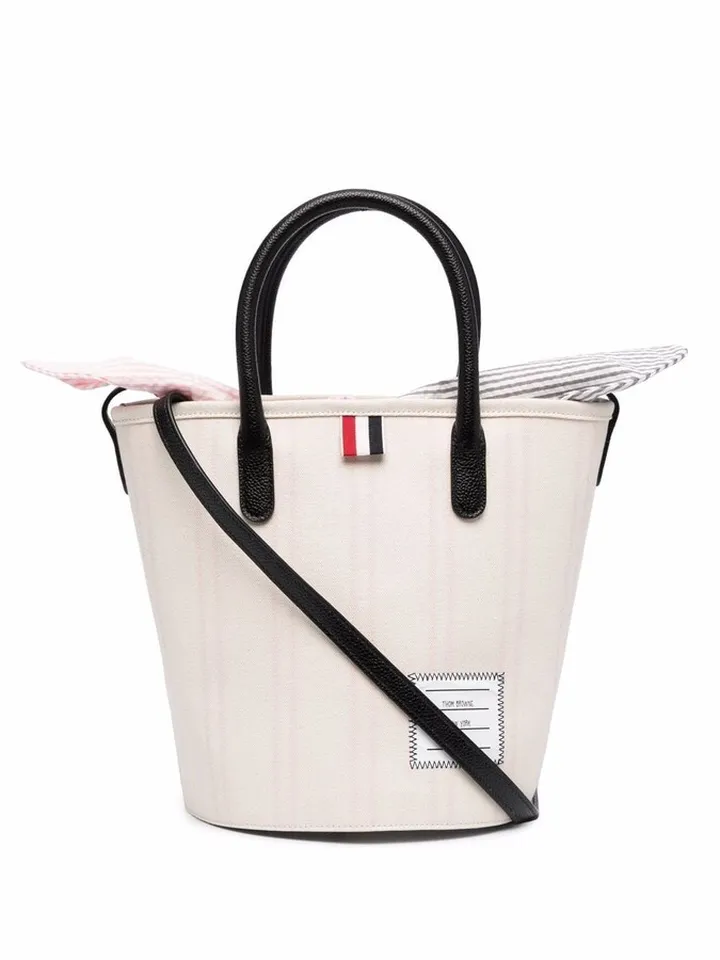 Grosgrain-Loop Detail Tote Bag