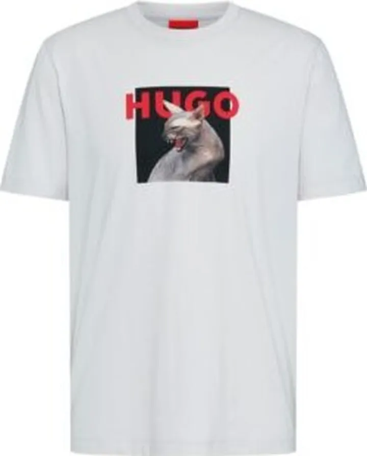 Cotton-jersey regular-fit T-shirt with animal artwork