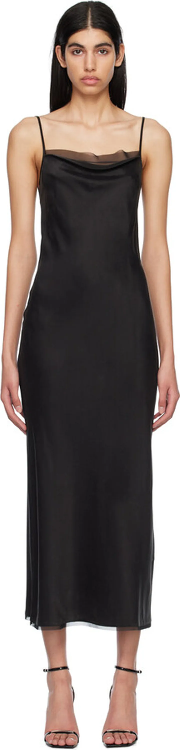 BEC + BRIDGE Black Helena Strappy Midi Dress