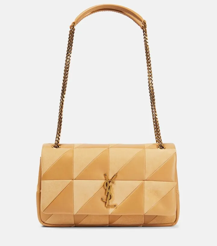 Jamie Medium leather and suede shoulder bag
