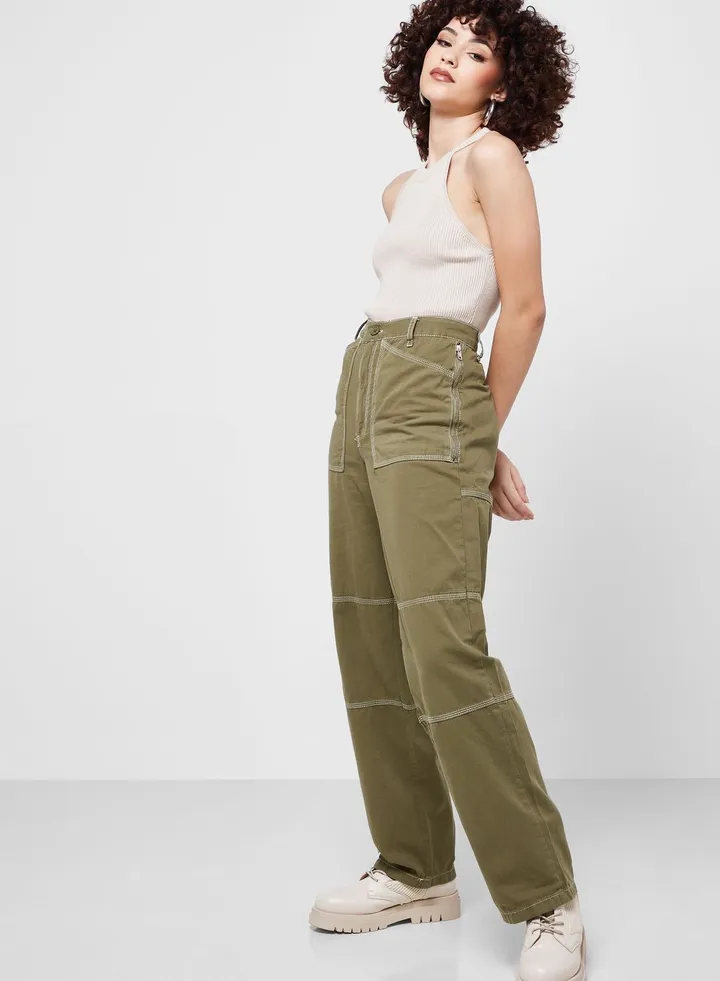 Pocket Detail Pants