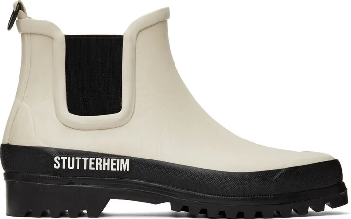 Stutterheim Off-White Rainwalker Chelsea Boots