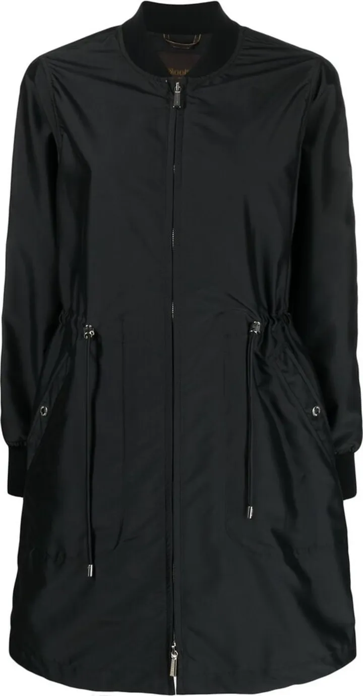 Long Drawstring Bomber Jacket